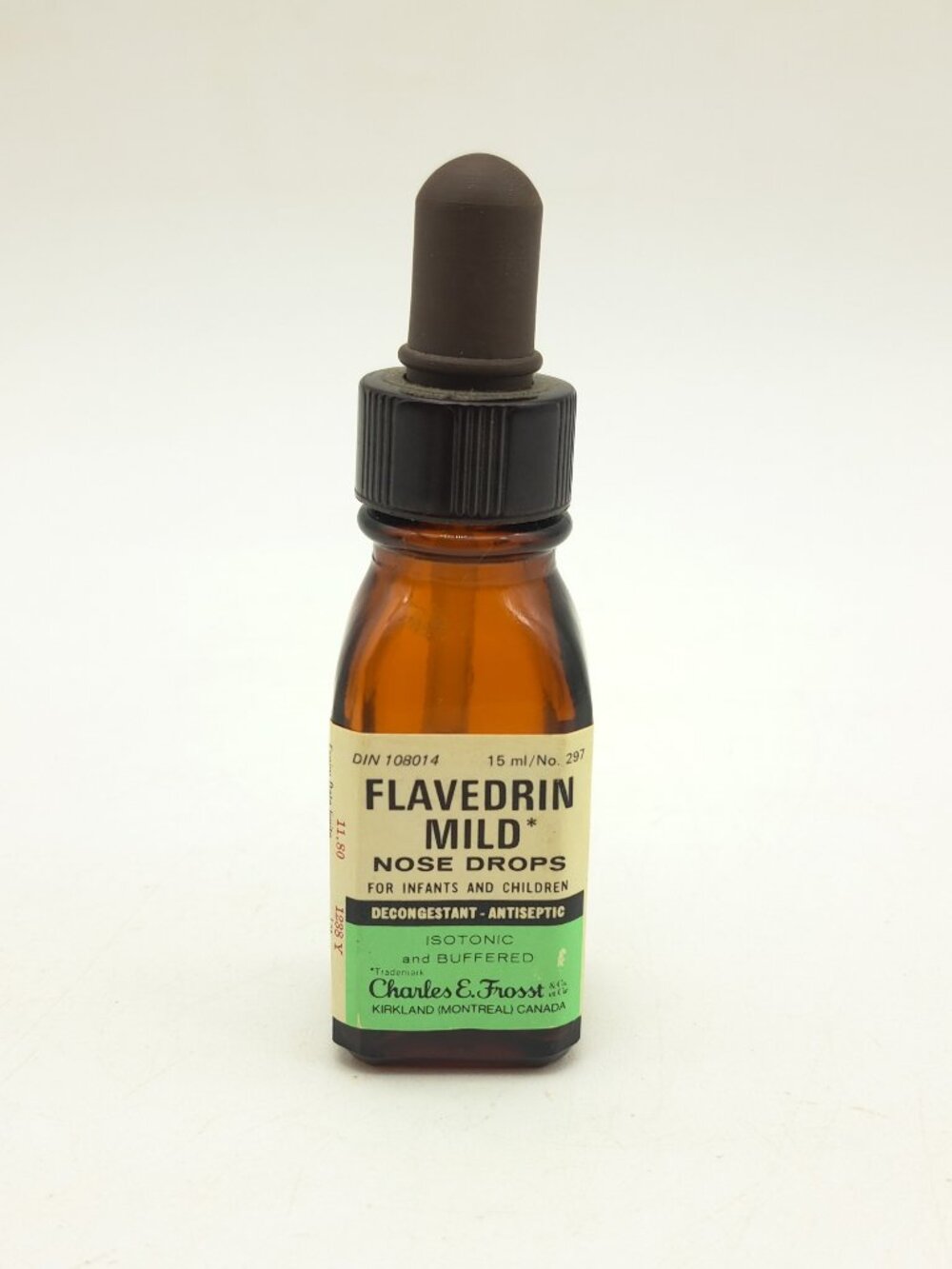 Vintage Medical Supplies Flavedrin Nose Drops